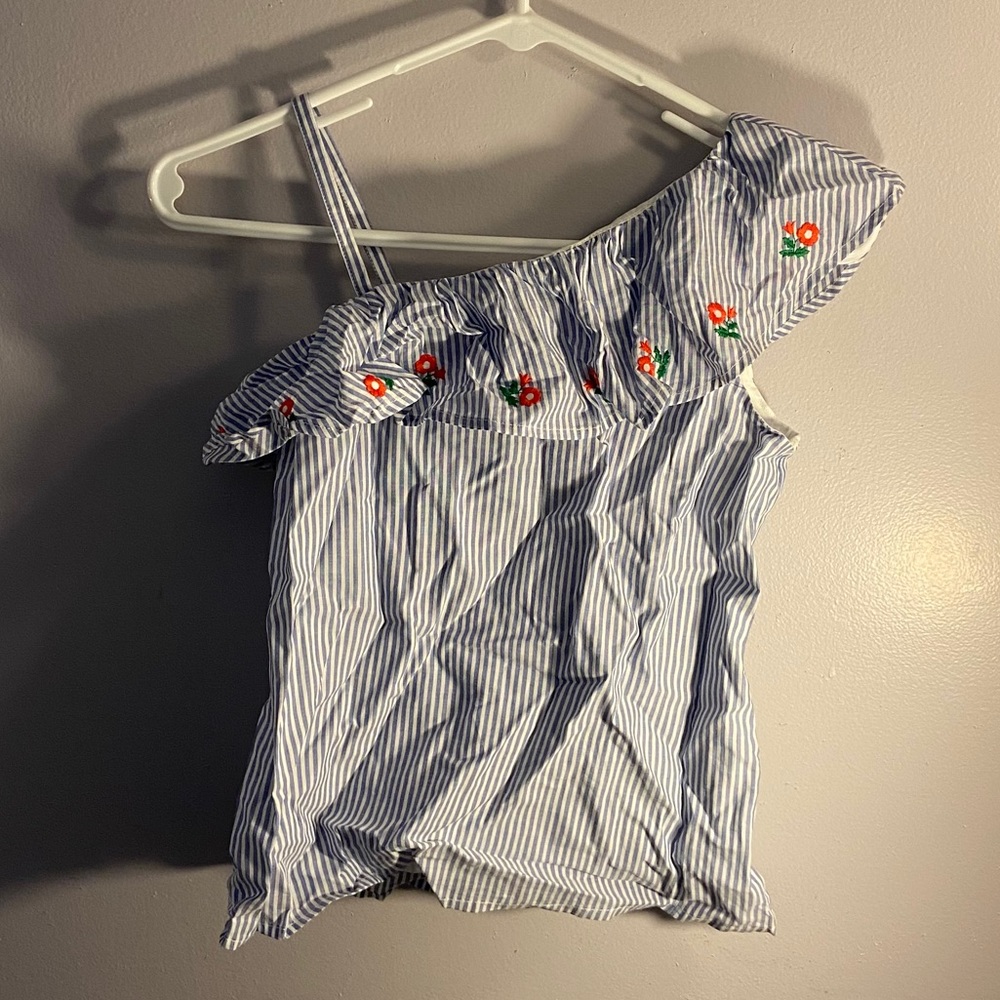 JANIE & JACK ONE SHOULDER BLOUSE SIZE 10